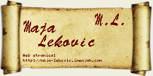 Maja Leković vizit kartica